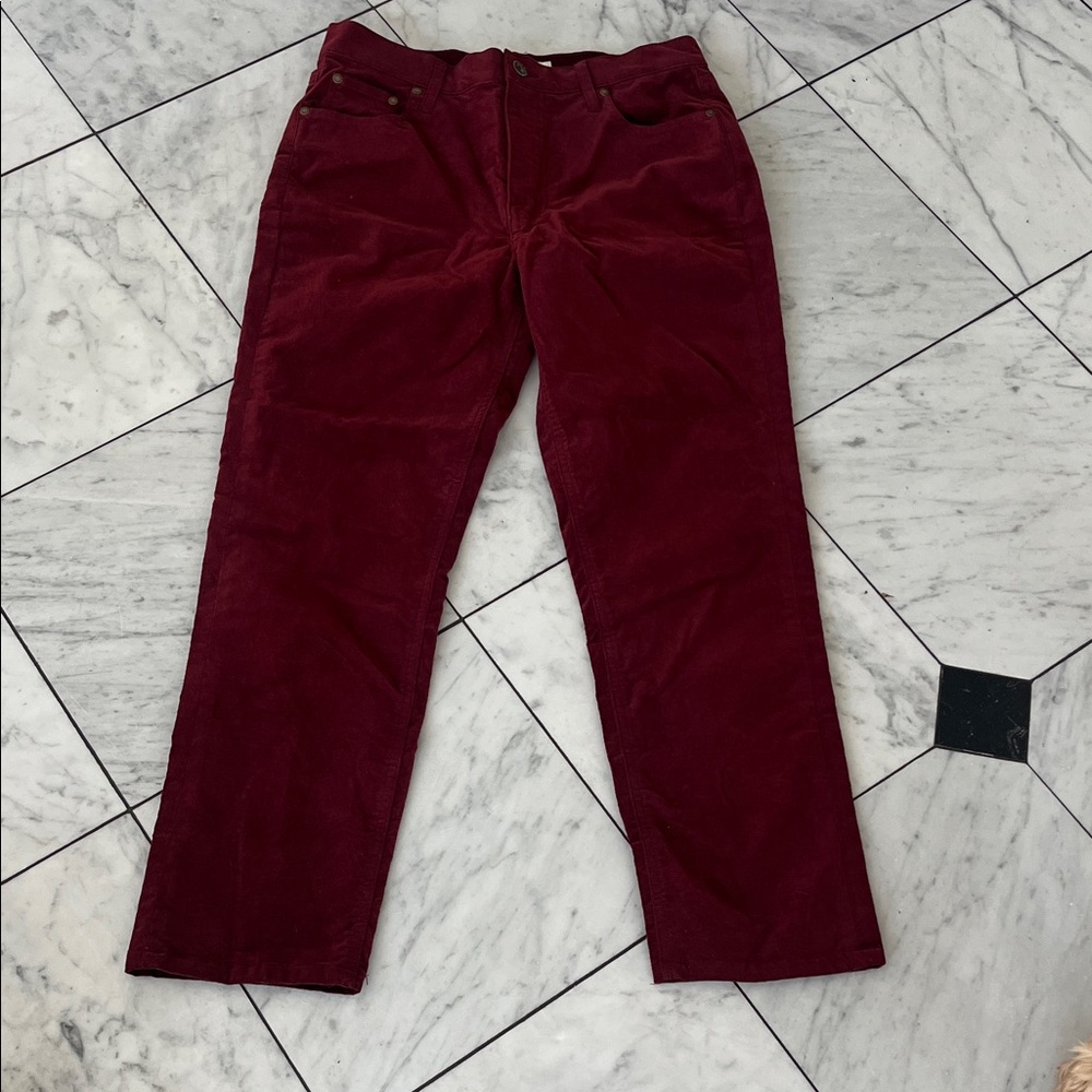 Boden Deep Burgundy Corduroy Pant Petite 12 New